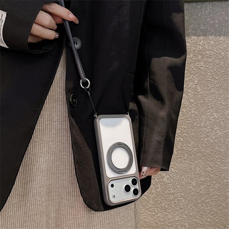 【N762】iphone17/17pro ショルダー ケース magsafe 対応 ケース クリア