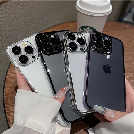 【N430】iphone16/16pro クリア ケース 黄 ば ま ない iphone15/15pro サイドカラーケース カメラまで保護