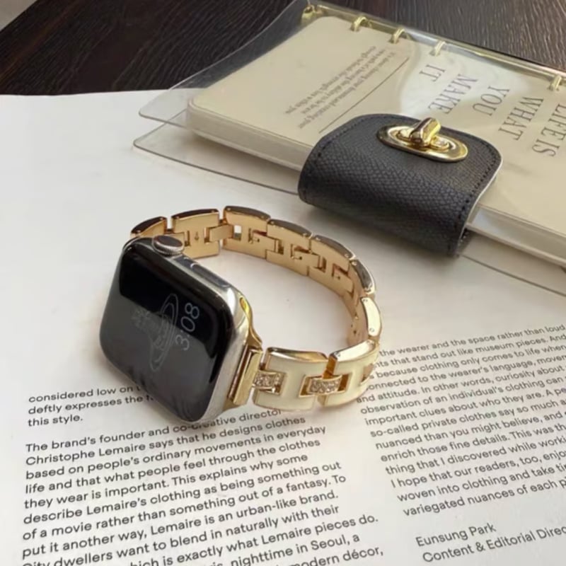 N707】アップル ウォッチ バンド チェーン apple watch バンド 可愛い