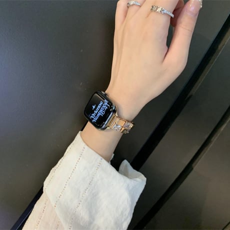 【N605】apple watch バンド キラキラ アップル ウォッチ ブレスレット「バンド＆ケース2点セット」