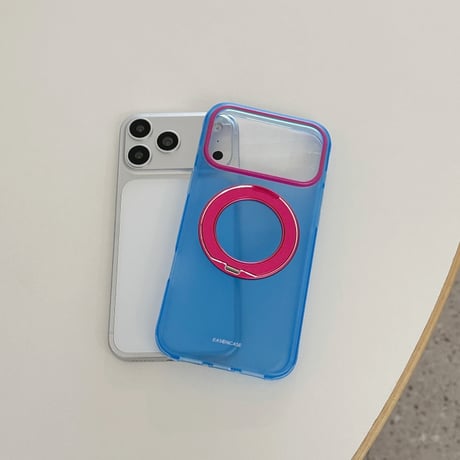 【N804】iphone ケース 韓国 流行り バイカラー iphone ケース magsafe スタンド
