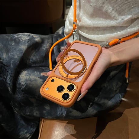 【N636】高品質 iphone17/16pro ショルダー ケース iphone ケース マグセーフ/スタンド