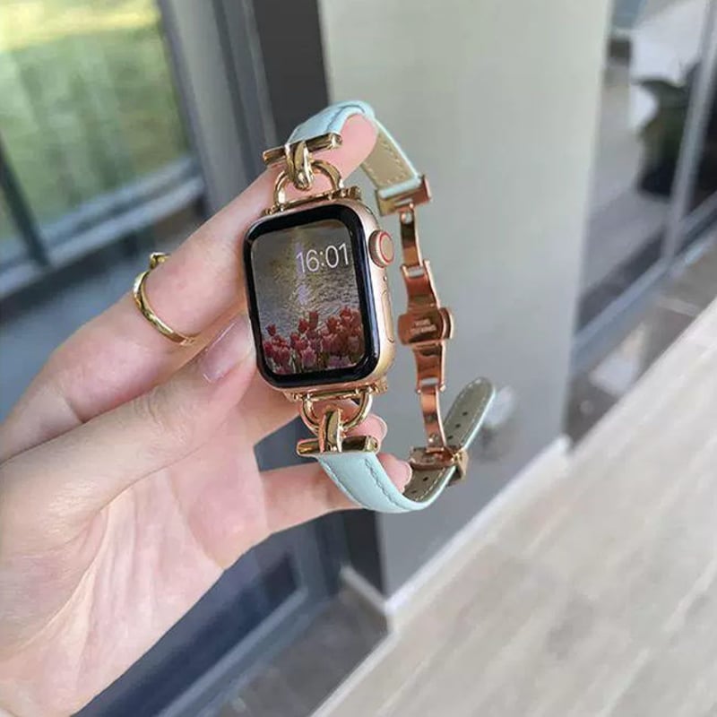 N468】アップル ウォッチ バンド レザー apple watch バンド 細め 女性 ...