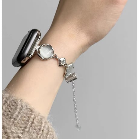 【N726】アップル ウォッチ バンド 人気 女性 apple watch バンド ビーズ チェーン