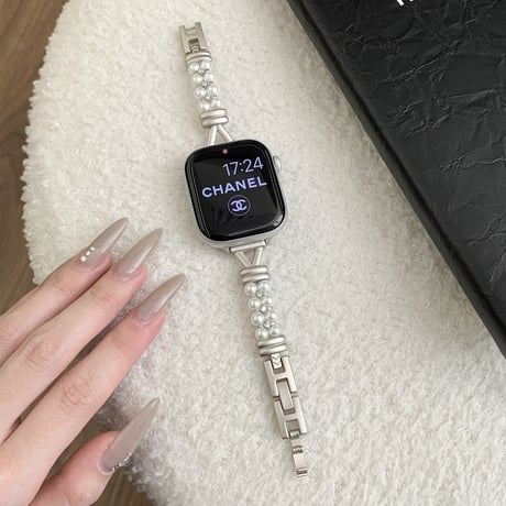 【N731】アップル ウォッチ バンド ブレスレット パール apple watch バンド かわいい