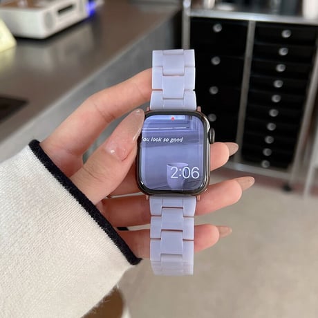 【N200】大理石模様の樹脂製Apple Watchバンド 交換 アップルウォッチ バンドse/7 44mm 40mm 45mm 38mm