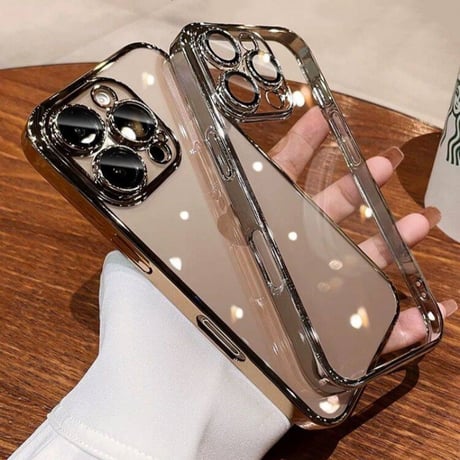 【N430】iphone16/16pro クリア ケース 黄 ば ま ない iphone15/15pro サイドカラーケース カメラまで保護