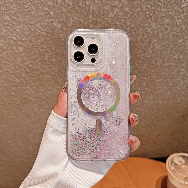 N396】magsafe 対応 ケース かわいい オーロラ iphone ケース
