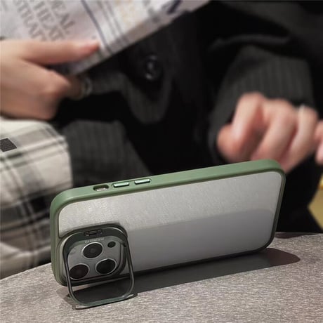 【N393】「カメラ保護リング付き」IPhone15/15pro ケース透明 iphone ケース スタンド おしゃれ