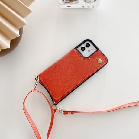 【N183】カード収納付きショルダースマホケース ミラー付きicカード iPhone16/15/14/13ケース 斜めがけ