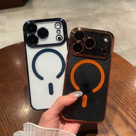 【N519】magsafe対応 iphone17/17pro ケース キラキラ iphone ケース クリア「カメラ保護フィルム付き」
