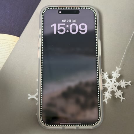 【N822】「2枚入り」ストーン 付き ガラス iphone フィルム かわいい Iphone17pro 高透明/保護フィルム 覗き 見防止