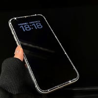 【822】「2枚セット」ストーン 付き ガラス iphone フィルム かわいい Iphone17pro 高透明/保護フィルム 覗き 見防止