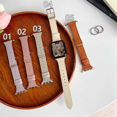 【N322】本革 applewatch バンド くすみカラー 40/42/49mm アップル ウォッチ ウルトラ バンド グレー レザー