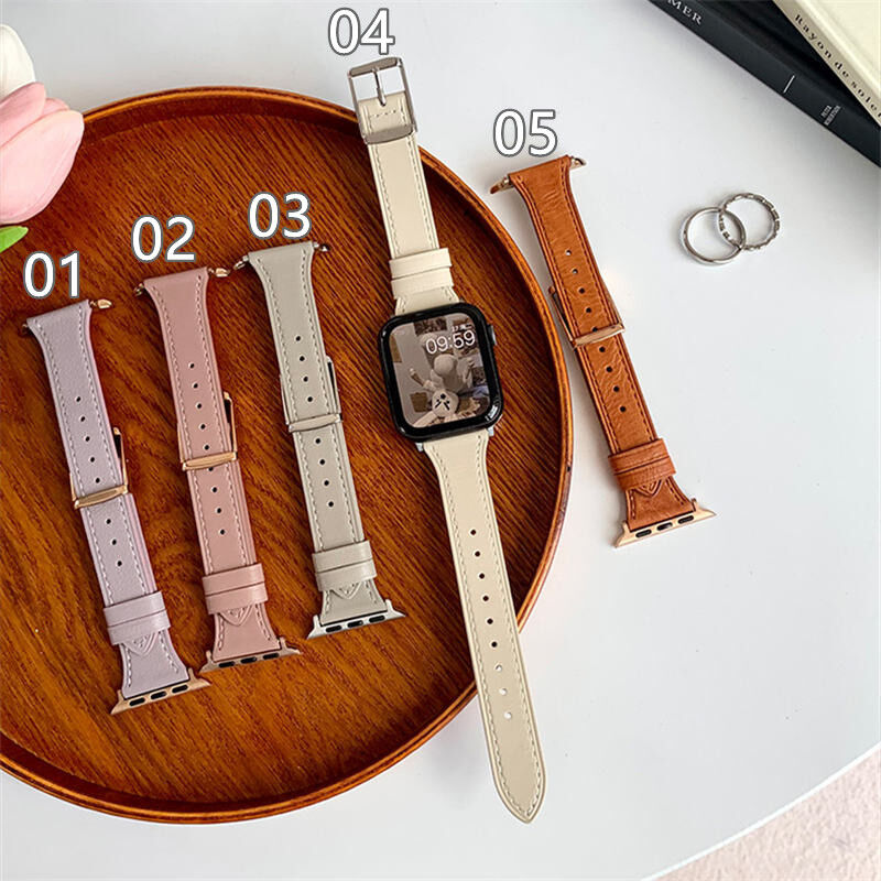N322】本革 applewatch バンド くすみカラー 40/42/49mm