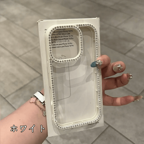 「N715」iphone ケース 透明 可愛い iphoneケース ストーンデコ 韓国