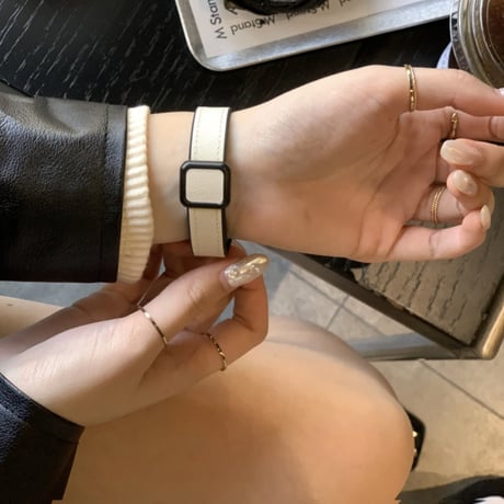 【N602】アップル ウォッチ マグネット バンド apple watch バンド レザー&シリコン