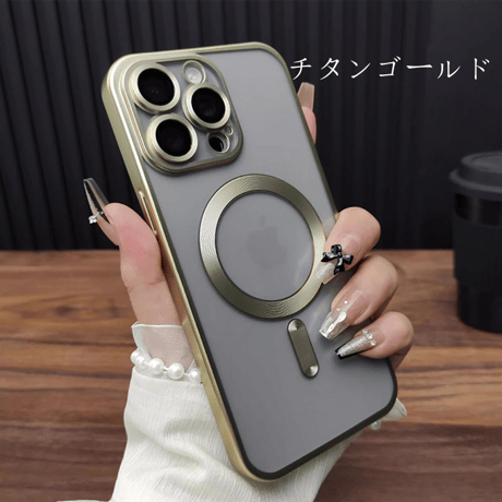 【N288】MagSafe充電対応 マット iphone16/16proブラック/ブルー/パープルに合うケース シンプル tpuスマホケース クリア