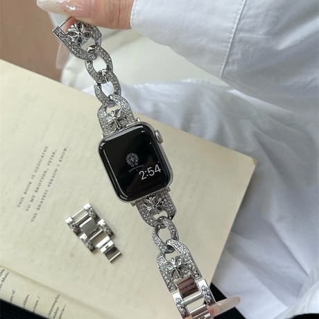【N579】apple watch バンド キラキラ アップル ウォッチ チェーン バンド「男女兼用」