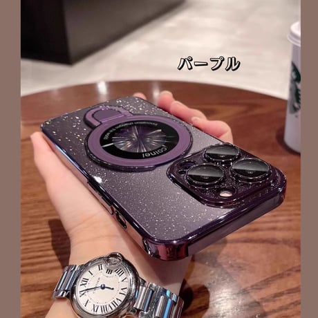 【N203】iphone16/16proケース クリア iphoneケース おしゃれ メンズ 2024新作 magsafe スタンド付き 保護カバー
