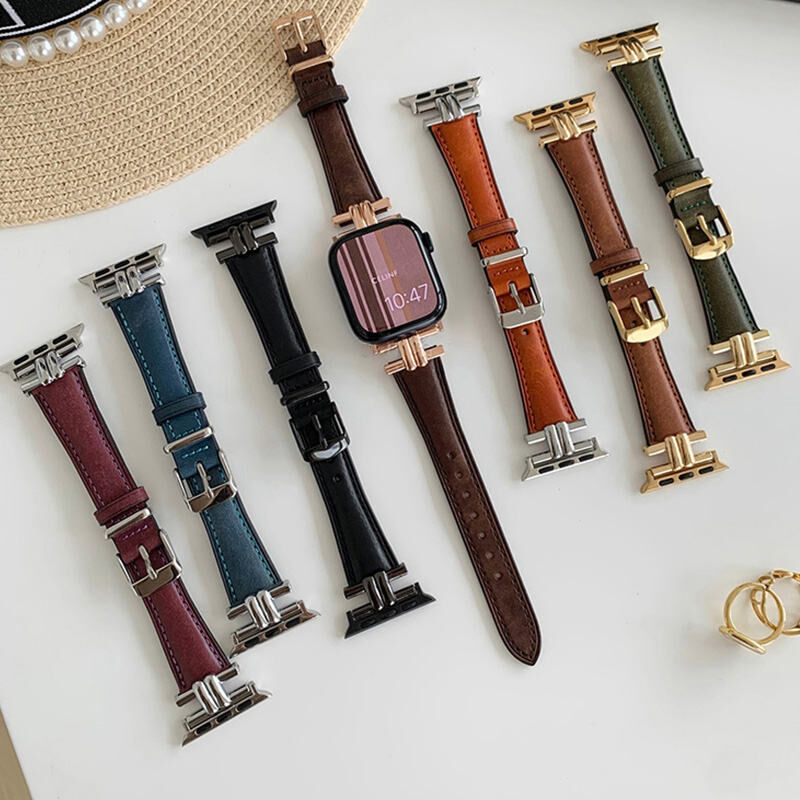 N307】apple watch バンド 本 革 おしゃれ 45/46/49mm アップル
