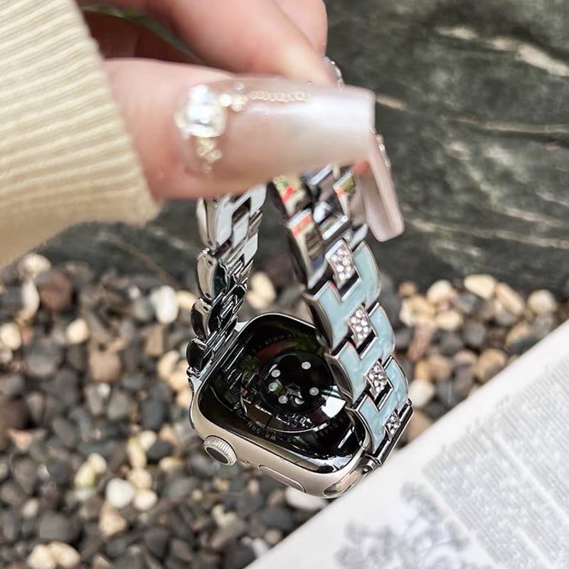 N707】アップル ウォッチ バンド チェーン apple watch バンド 可愛い