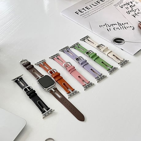 【N177】夏でも涼しいApple Watchバンド 革 蒸れない applewatch バンド おしゃれ