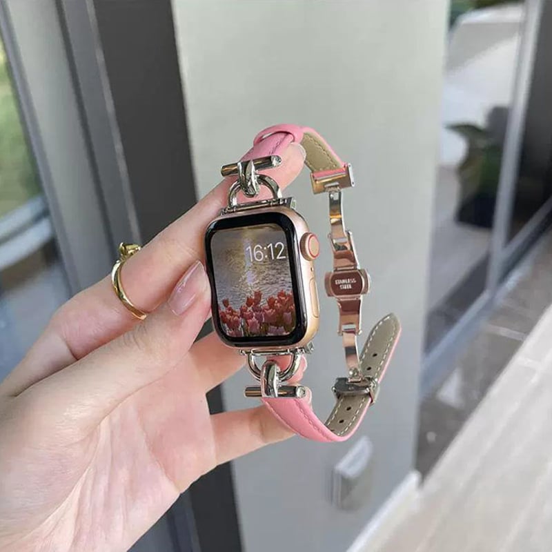 N468】アップル ウォッチ バンド レザー apple watch バンド 細め 女性