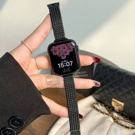 【N571】アップル ウォッチ バンド 女性 人気 apple watch バンド かわいい 細め