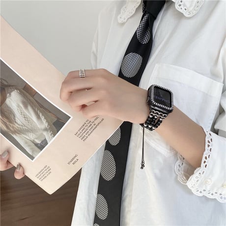 【N093】Apple Watch パールベルト アップルウォッチ バンド 女性 高級Apple Watchカバー SET