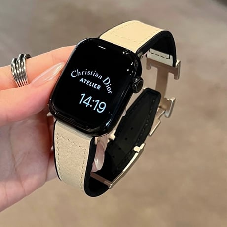 【N659】アップル ウォッチ Series11/SE3対応 バンド レザー+シリコン apple watch バンド マグネット 男女兼用