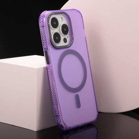 【N218】iPhone15 ピンクに合うケース MagSafe対応iPhone 15/15pro/14proクリアケース ブランド
