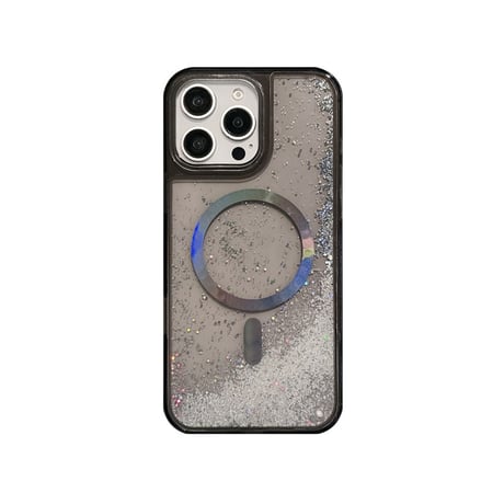 【N396】magsafe 対応 ケース かわいい オーロラ iphone ケース グリッター 動く