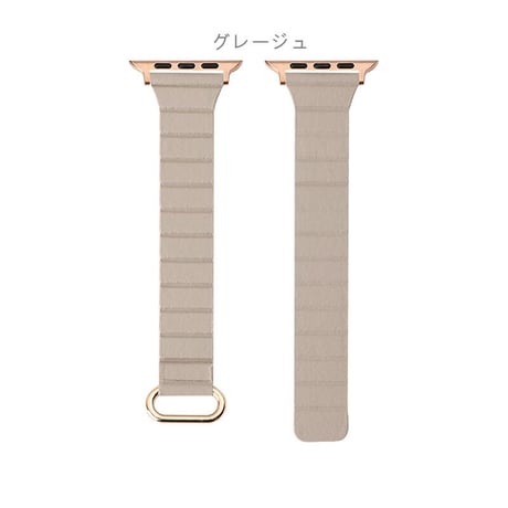 【N324】apple watch バンド マグネット 磁石 革 アップル ウォッチ バンド くすみ カラー 人気