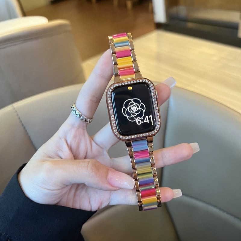 N331】「apple watchケース付き」ステンレス+樹脂 apple watch バン