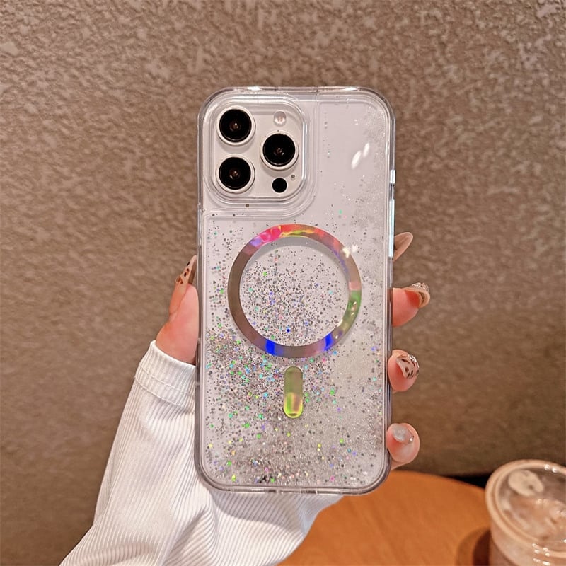 N396】magsafe 対応 ケース かわいい オーロラ iphone ケース