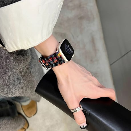 【N496】ツイード アップル ウォッチ バンド 高級 apple watch バンド かわいい