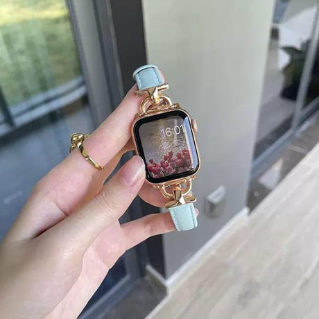 【N468】アップル ウォッチ シリーズ 10 バンド レザー apple watch バンド 細め 女性