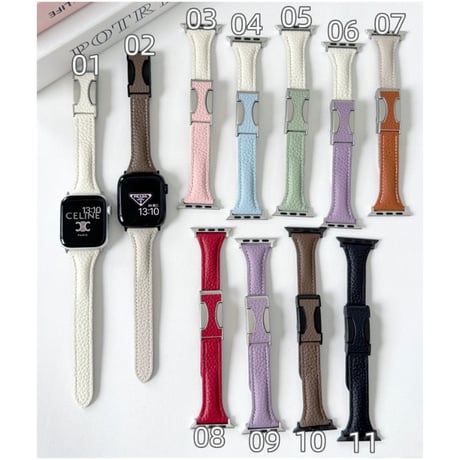 【N648】apple watch バンド マグネット アップル ウォッチ series 11 革 バンド