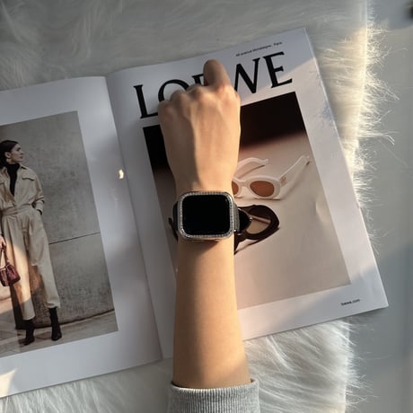 【N300】編込み本革applewatchバンド おしゃれ ブラック Set