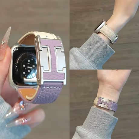 【N703】アップル ウォッチ レザー バンド apple watchSeries11 アップル ウォッチ マグネット バンド