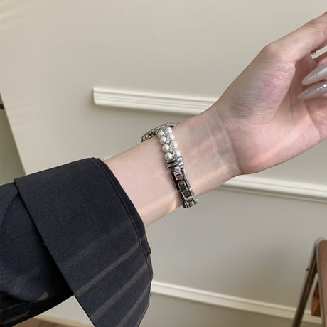 【N731】アップル ウォッチ バンド ブレスレット パール apple watch バンド かわいい