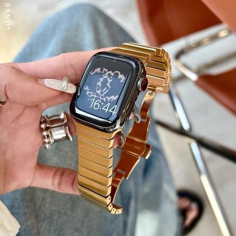 【N470】「バンド+ケース2点set」アップル ウォッチ バンド ゴールド/ピンクゴールド apple watch バンド ケース 男女兼用