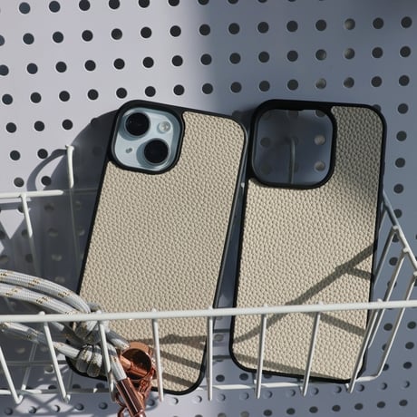 【N246】iphone16/15/14 ケース 本 革 高級 iphone ケース シンプル レザー グレージュ「ショルダーストラッププレゼント」