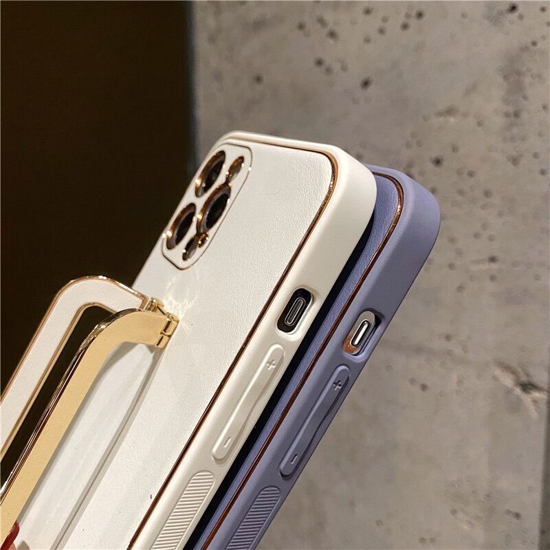 アイホン SE2 ホワイト 純正レザーケース 付属品付 シンプルで