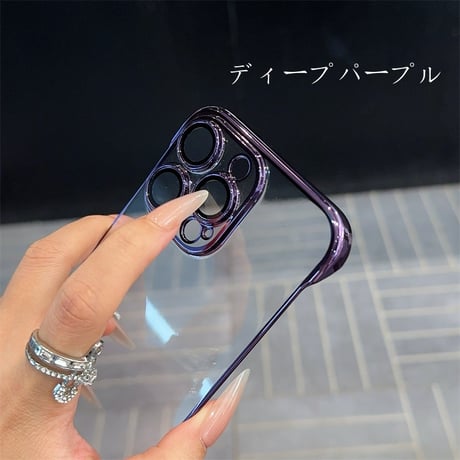【N306】フチなしiphone16ケース 極薄 iphone16pro ケース クリア 軽量 おしゃれ レンズ保護あり 防塵
