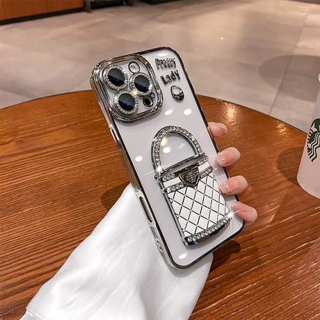 【N128】iphone ケース キラキラ クリア iphone ケース ミラー スタンド