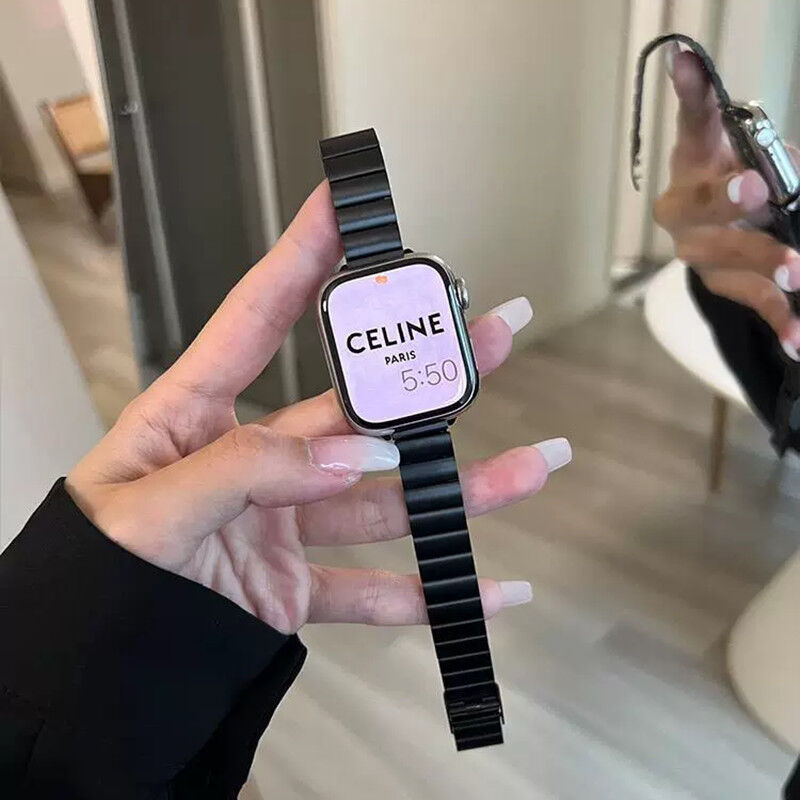 N295】「バンパーケース付き」apple watch バンド シルバー N295】「バンパーケース付き」apple watch バンド シルバー