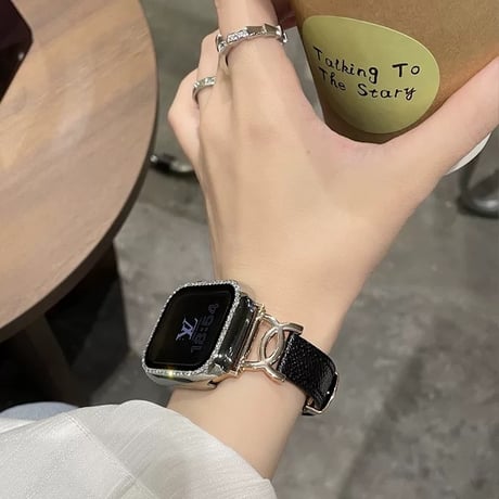 【N626】アップル ウォッチ バンド レザー d バックル apple watch バンド 女性 人気「保護ケース付き」