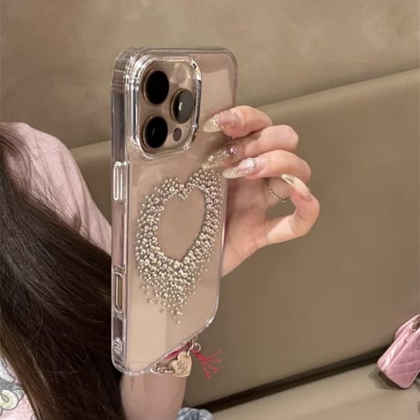 【N690】iphoneケース クリア おしゃれ iphoneケース 可愛い デコ ストーン